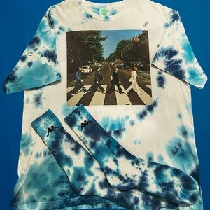 Abbey rd beetles Tye dye tee